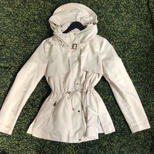 BNWOT Zara Cream Trench size S w/ Optional Hood